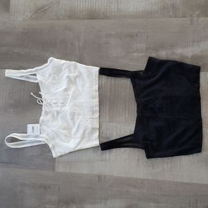 Free People Bralette x2 black and white colors size M